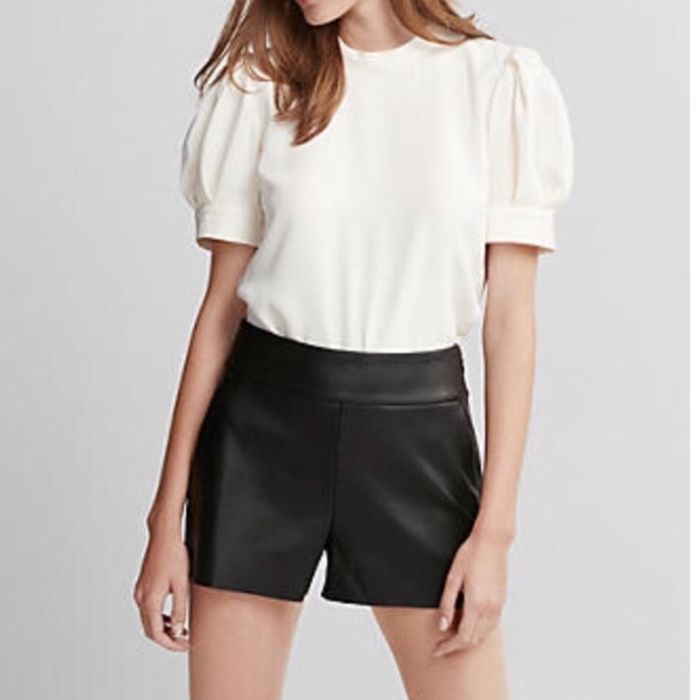 Faux Leather Shorts